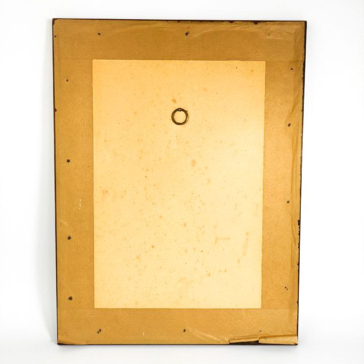 Cuadro de Cuero Pirograbado del Rey Maya Pakal, México c.1970