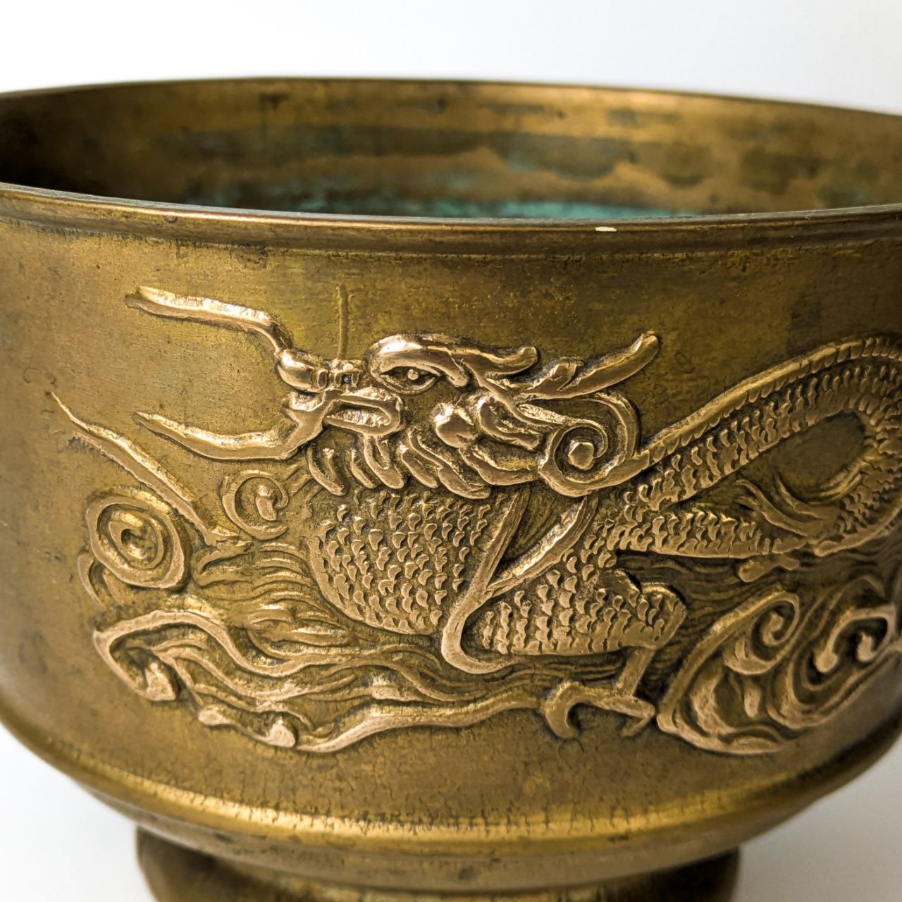 Cesta de bronce jardinera estilo Asiático, Francia c.1900