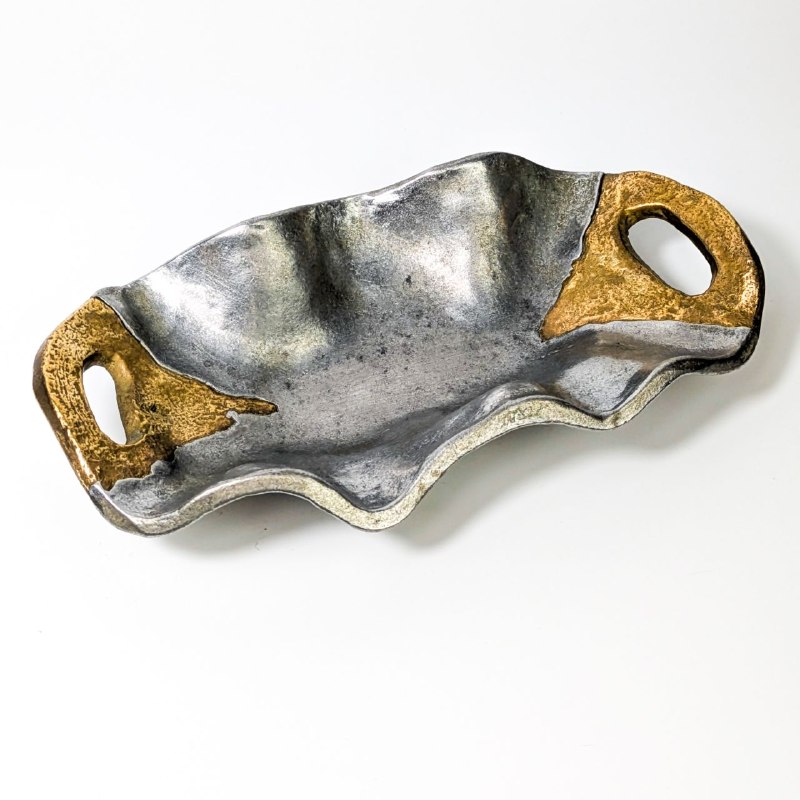 Vaciabolsillos Brutalista atribuído a David Marshall c.1980