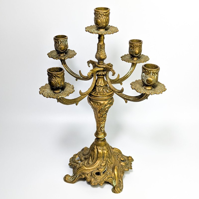 Candelabro de 5 velas bronce estilo Rococó c.1900