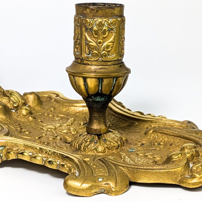 Palmatoria de bronce estilo Neorrococó Francesa c.1900