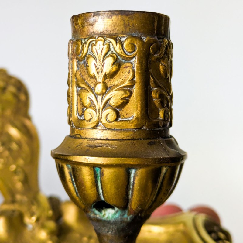 Palmatoria de bronce estilo Neorrococó Francesa c.1900