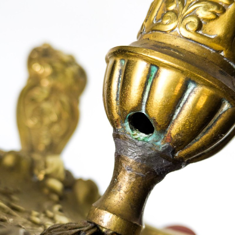 Palmatoria de bronce estilo Neorrococó Francesa c.1900