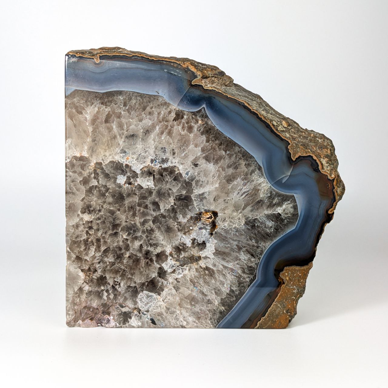 Sujetalibros de geóda de Ágata de Brasil