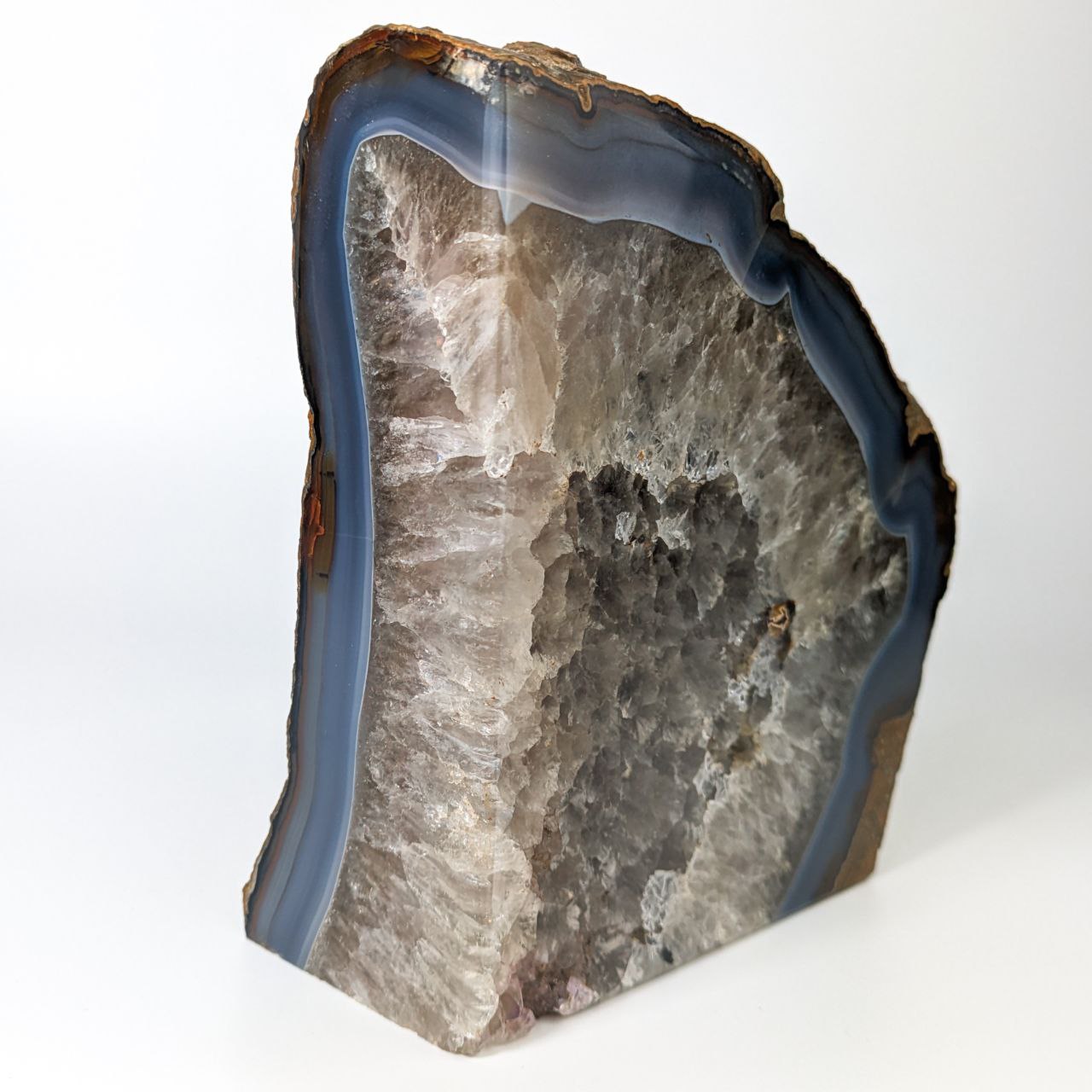 Sujetalibros de geóda de Ágata de Brasil