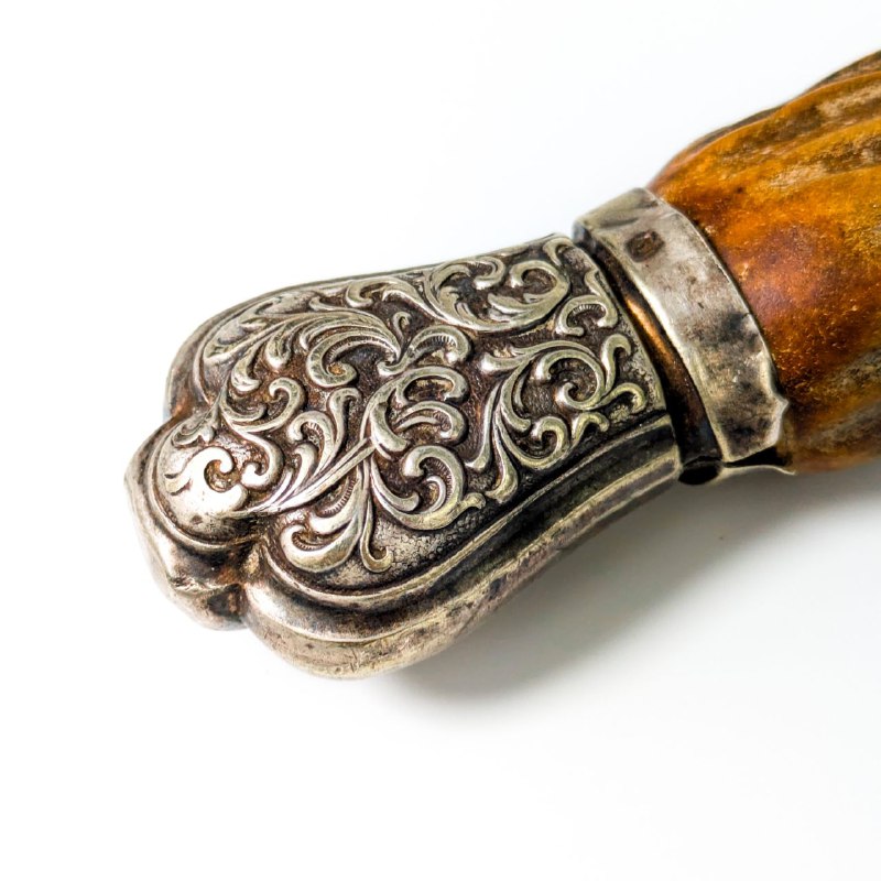 Cubiertos Victorianos de Inglaterra con cuerno de ciervo de finales s.XIX