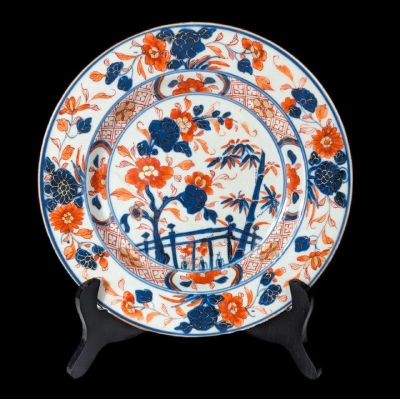 Plato Chino Dinastía Qing Periodo Kangxi estilo Imari (1662-1722)