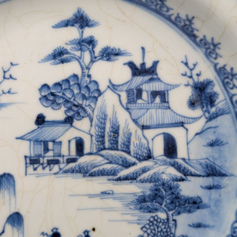 Plato Chino Dinastía Qing Periodo Qianlong Patrón Willow (1735-1796)