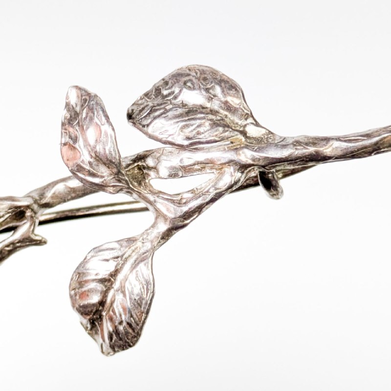 Broche pin de Rosa de plata 925 firmado Soler