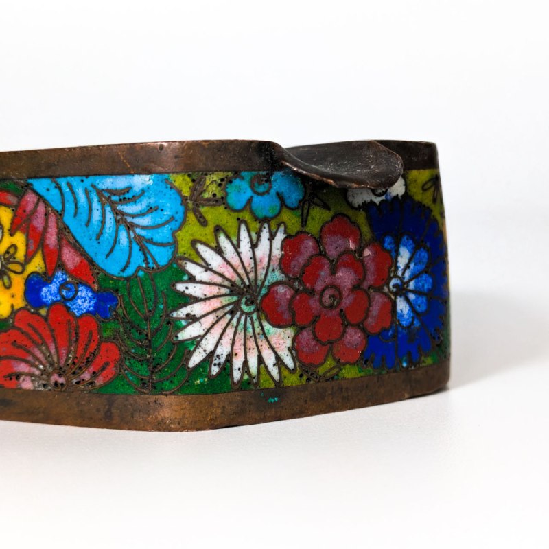 Cenicero Chino de Esmalte Cloisonné Primera República de China (1911-1949)