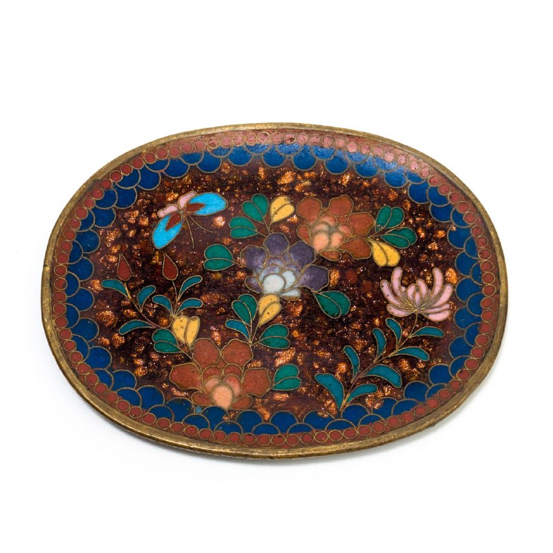 Platito Japonés de Cloisonné Aventurina periodo Meiji (1868-1911)