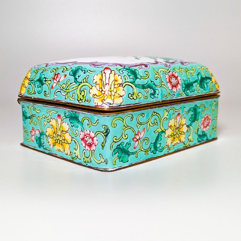 Caja Joyero de Esmalte de Cantón, China c.1940