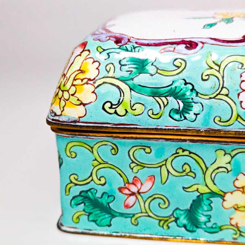 Caja Joyero de Esmalte de Cantón, China c.1940
