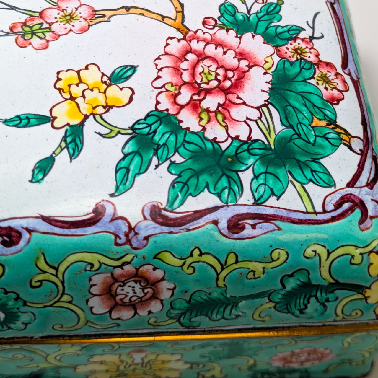 Caja Joyero de Esmalte de Cantón, China c.1940