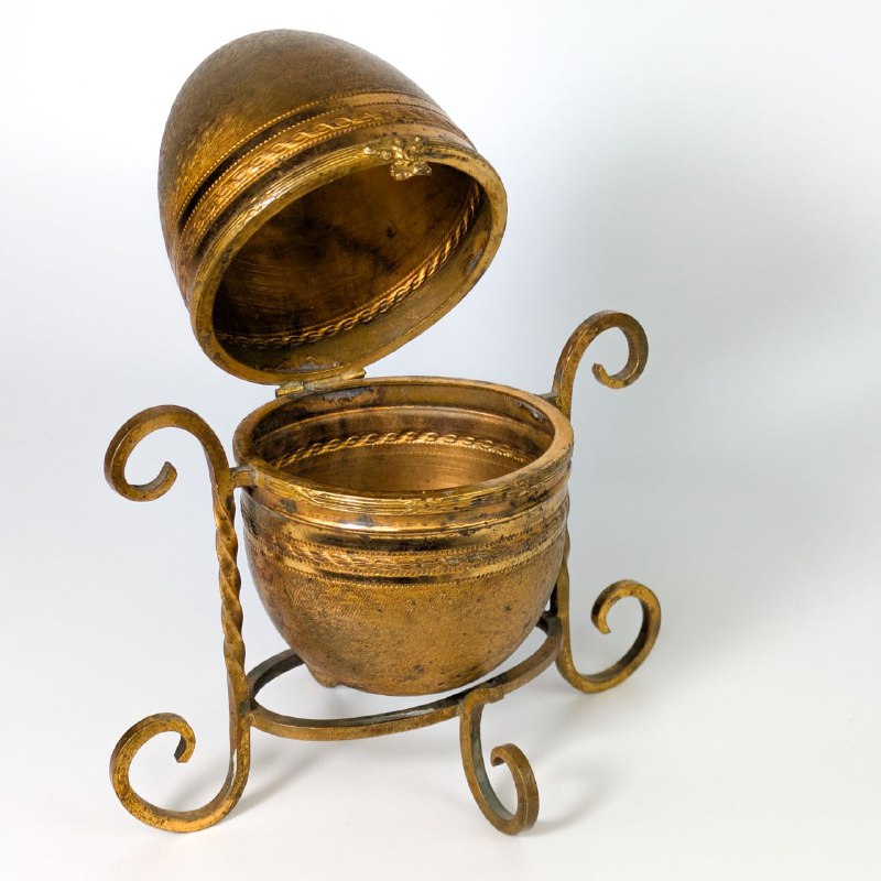 Joyero Frances de metal dorado de finales del s.XIX