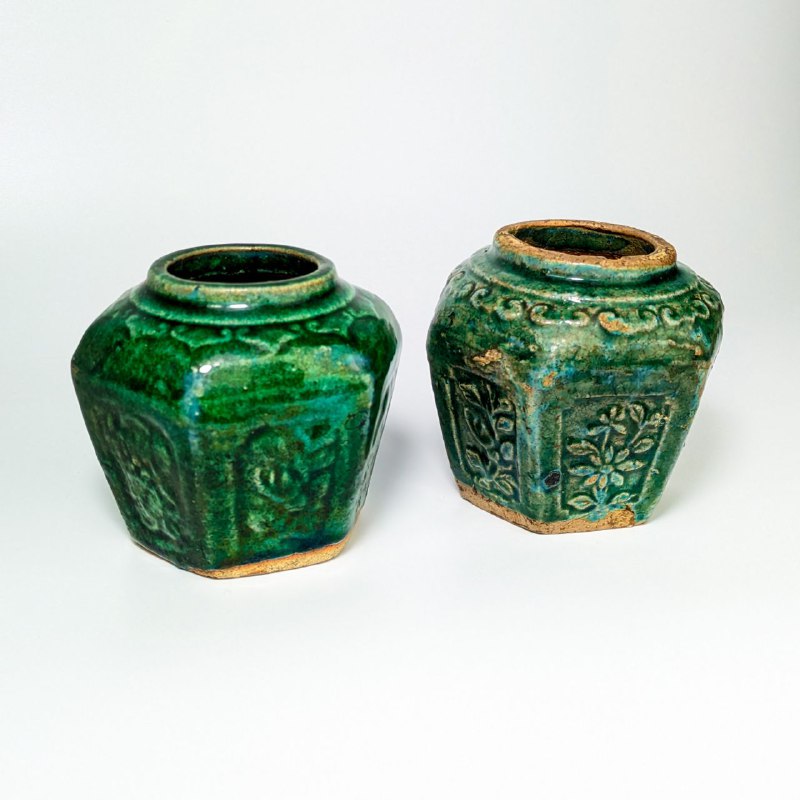 Pareja de Tarros de Jengibre de Shiwan, China c.1940