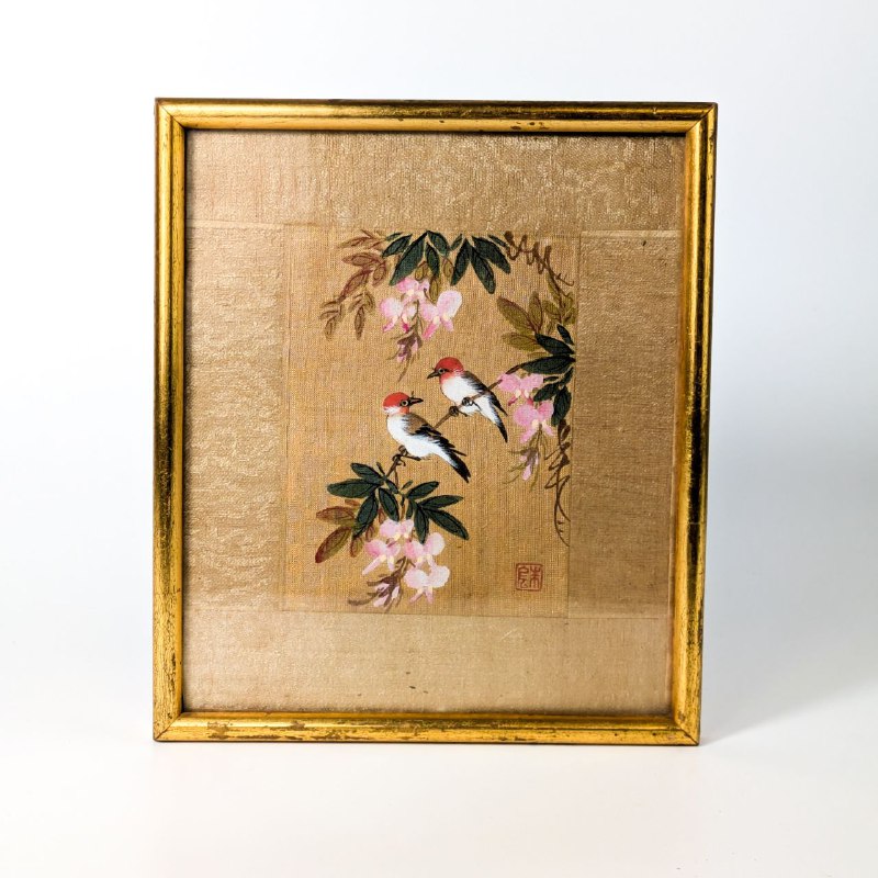 Pintura sobre Seda China principios del s.XX