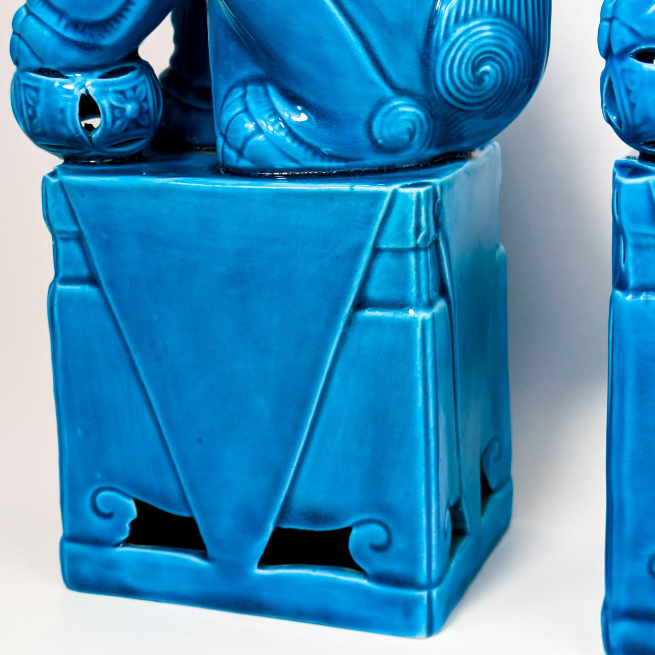 Pareja de Perros machos Foo Chinos c.1950