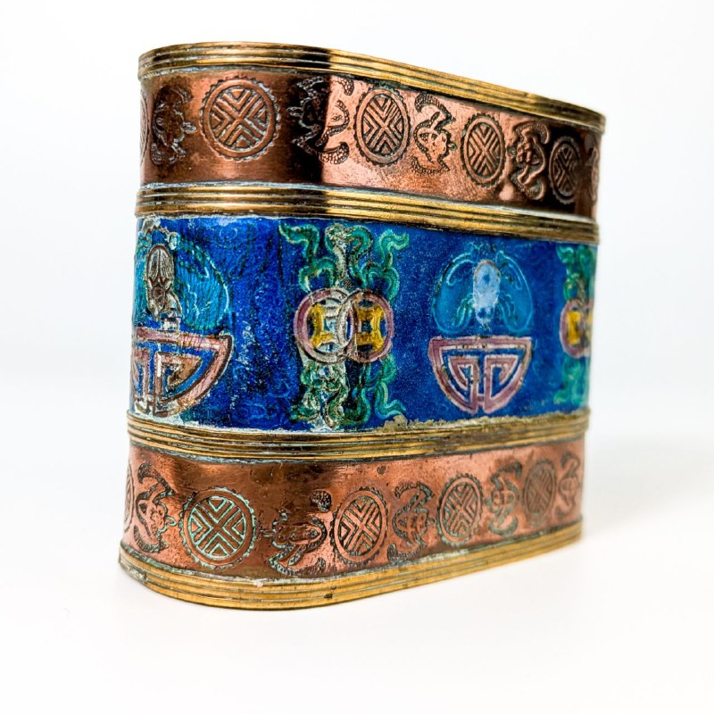 Caja de Opio China con esmalte, de Cantón finales s.XIX