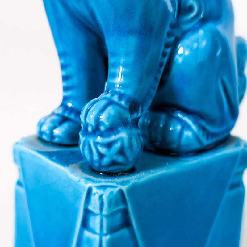 Pareja de Perros Foo Chinos 12cm c.1950