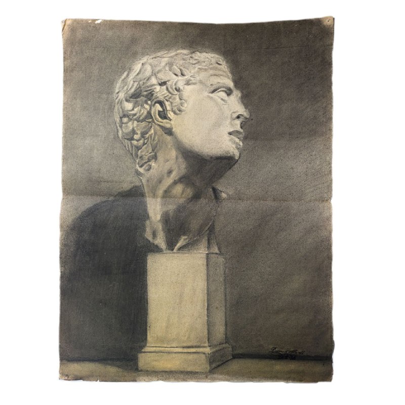 Dibujo de Busto de Guiliano Medici de Artista Barcelonés Ramón Martí