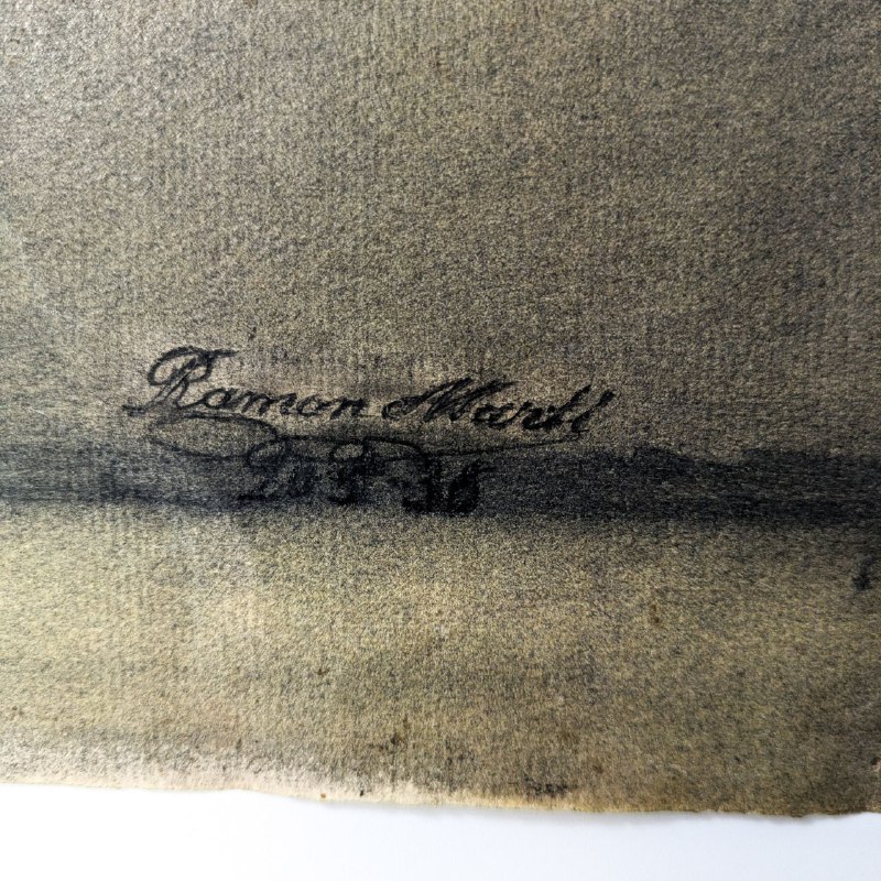 Dibujo de Busto de Guiliano Medici de Artista Barcelonés Ramón Martí