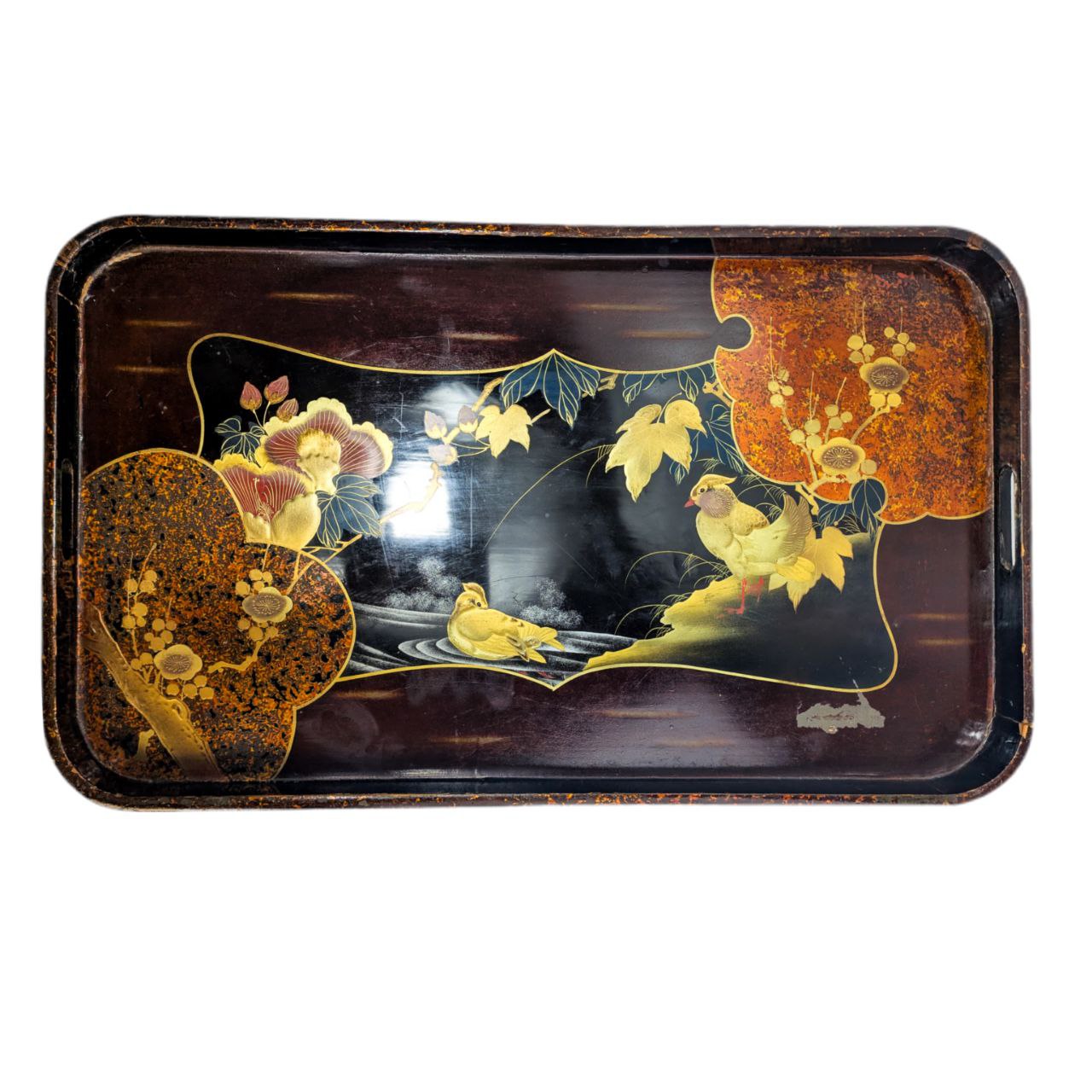 Gran Bandeja de laca Japonesa Periodo Meiji (1868-1911)