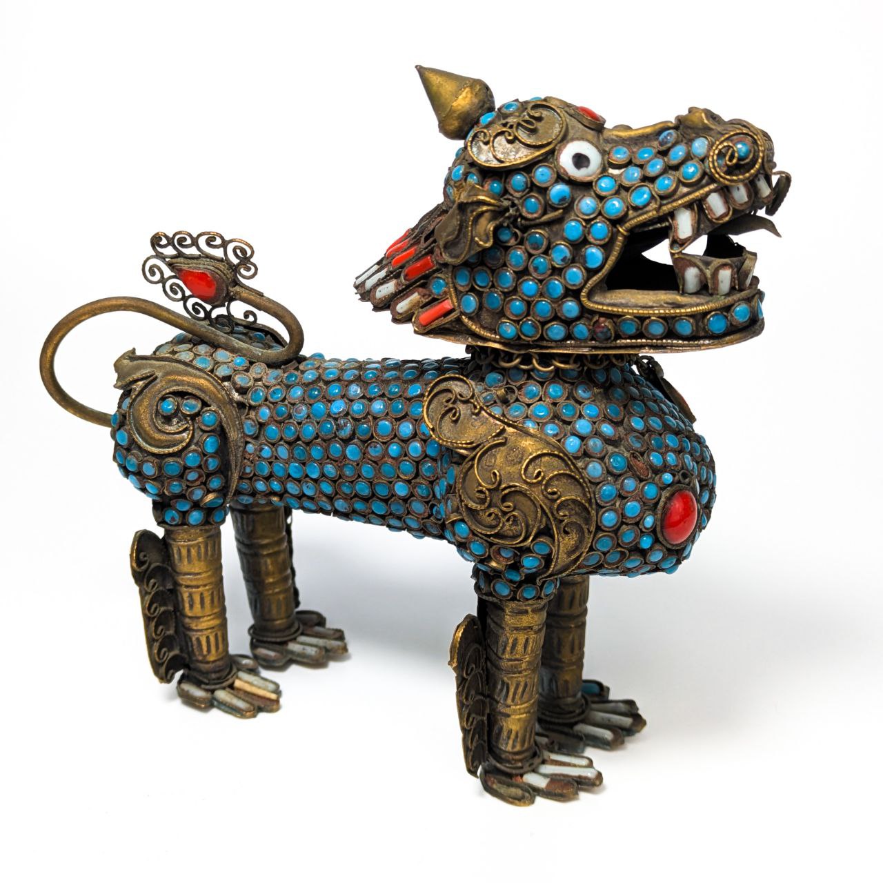 Perro Foo Tibetano filigrana c.1900