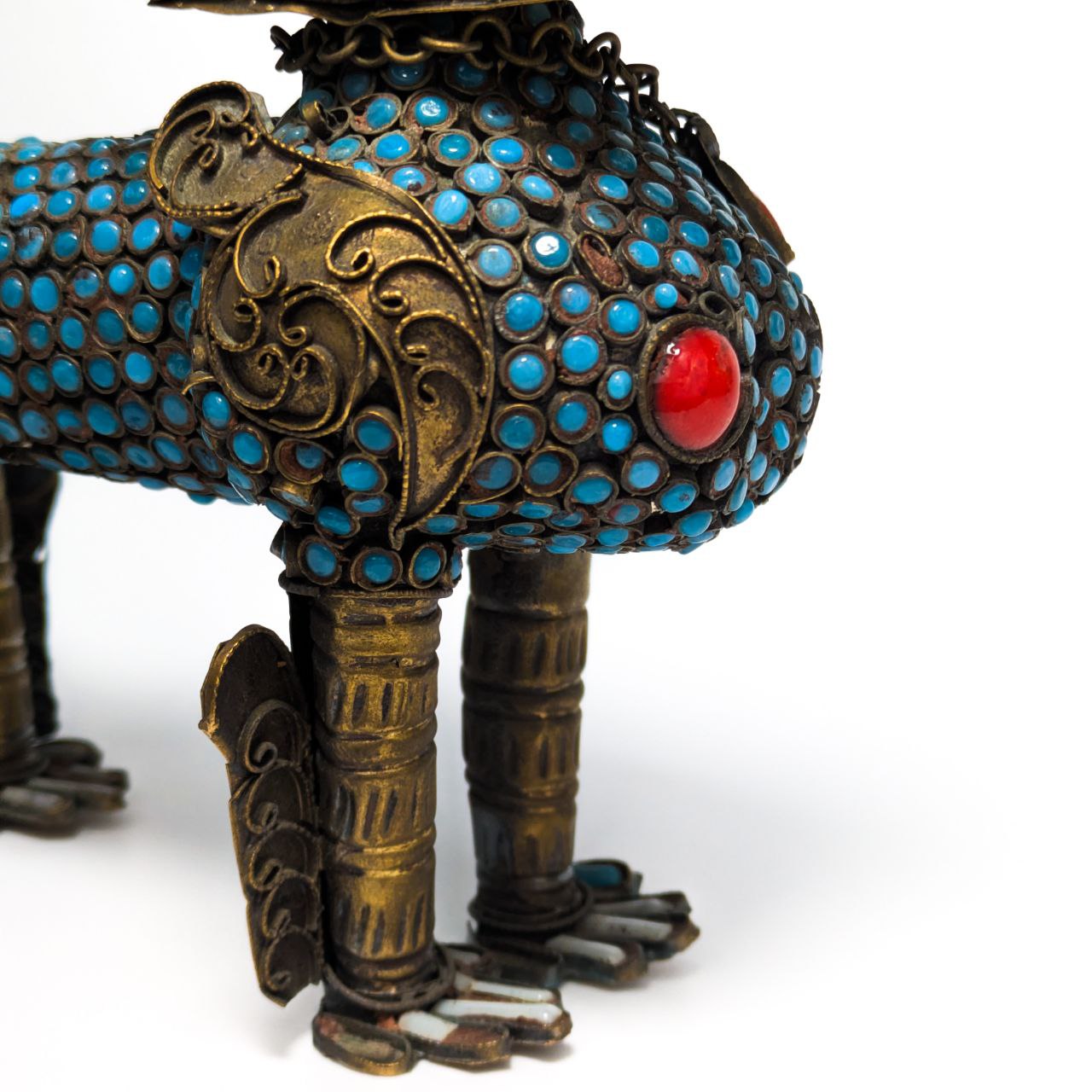 Perro Foo Tibetano filigrana c.1900