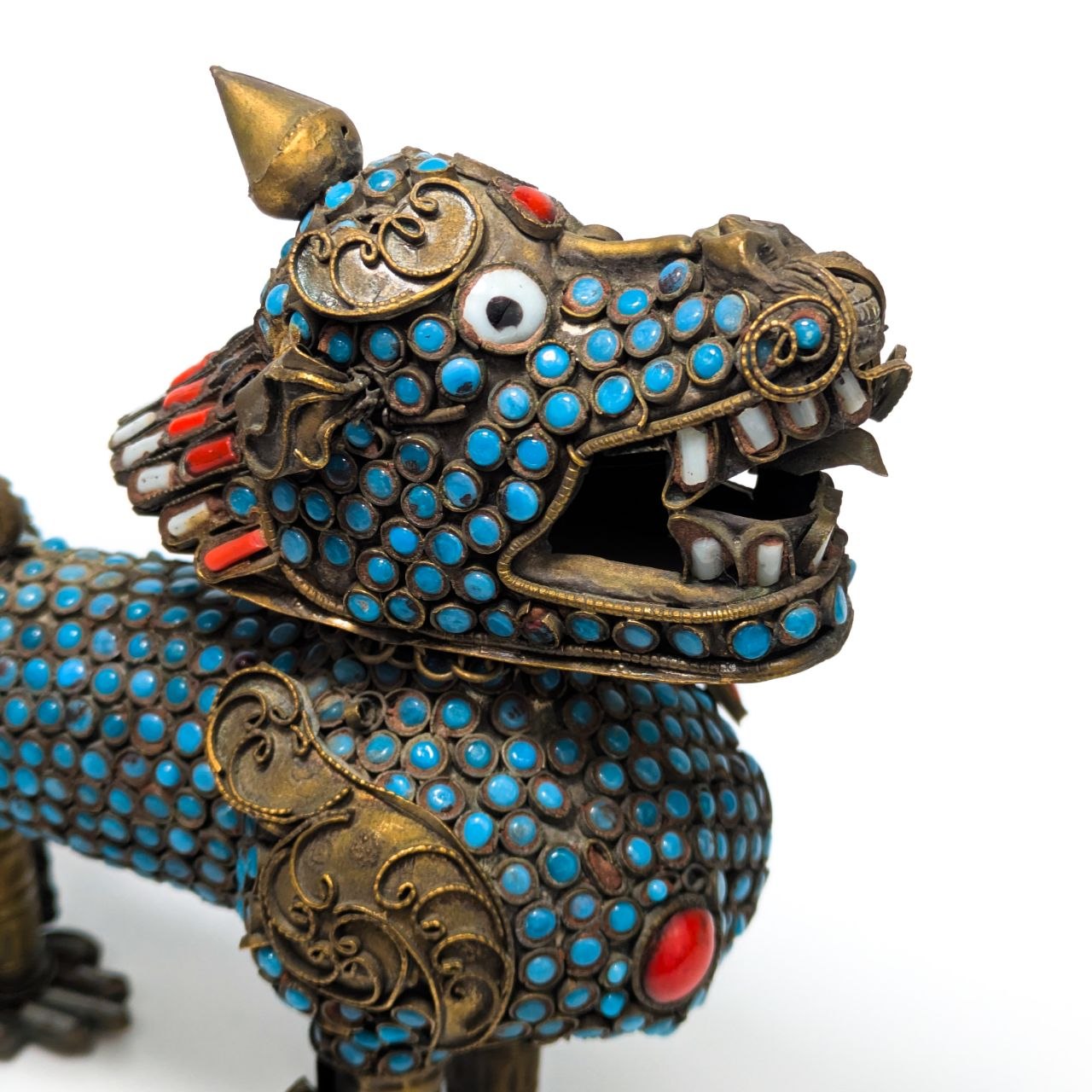 Perro Foo Tibetano filigrana c.1900