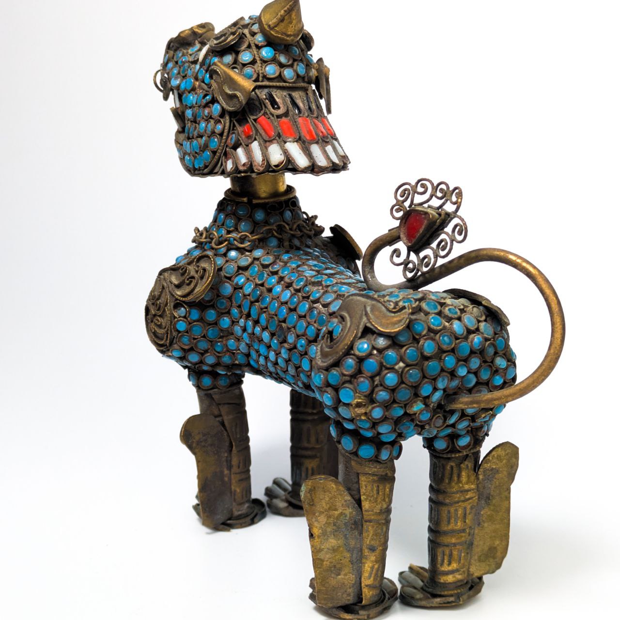 Perro Foo Tibetano filigrana c.1900