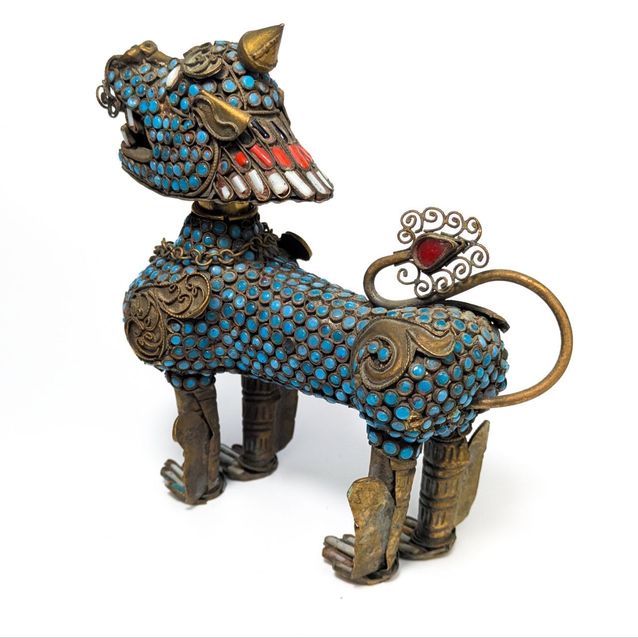 Perro Foo Tibetano filigrana c.1900