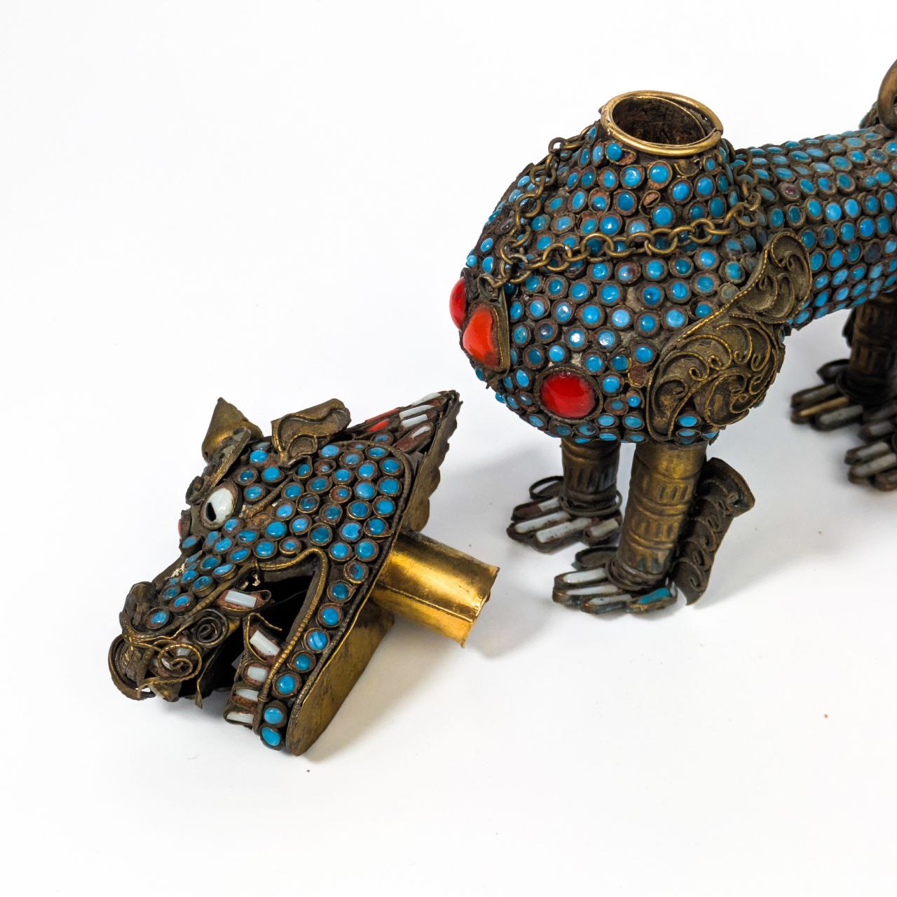 Perro Foo Tibetano filigrana c.1900