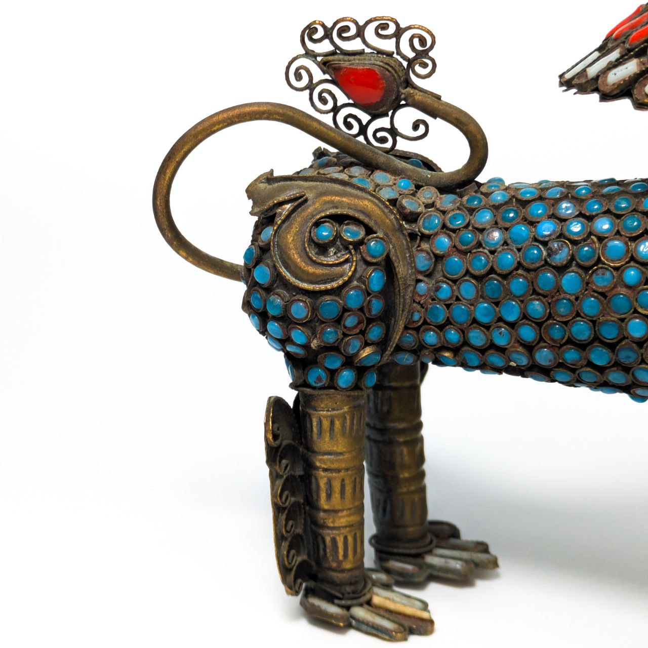 Perro Foo Tibetano filigrana c.1900