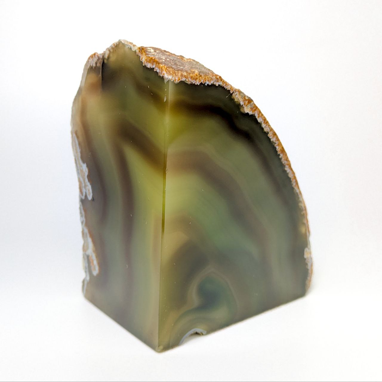 LOTE000336_02-1.jpg Sujeta libros de mineral de Ágata verde bandeada Brasil