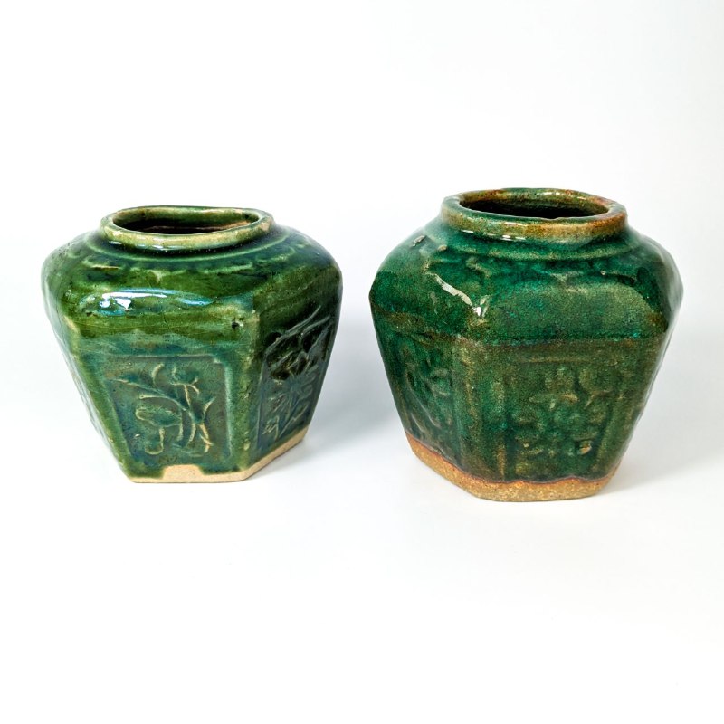 Pareja de Tarros de Jengibre de Shiwan, China c.1940