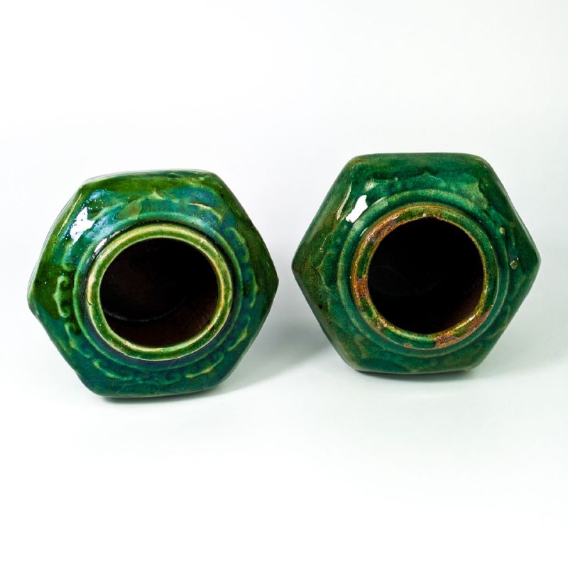 Pareja de Tarros de Jengibre de Shiwan, China c.1940