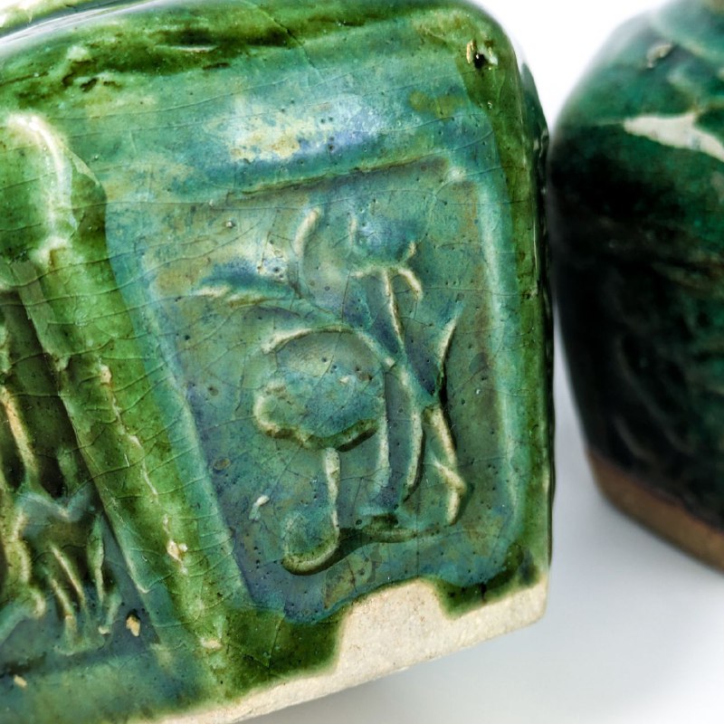 Pareja de Tarros de Jengibre de Shiwan, China c.1940