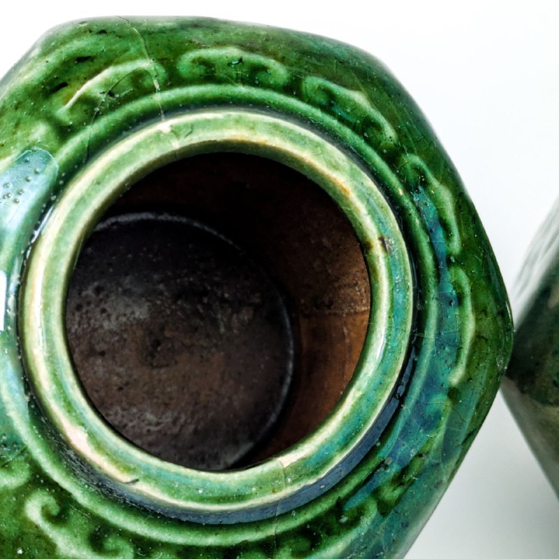 Pareja de Tarros de Jengibre de Shiwan, China c.1940