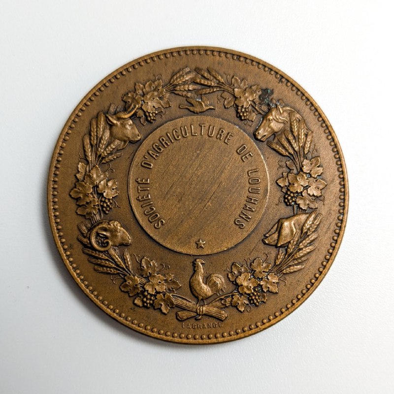 LOTE000339_02-1.jpg Medalla Francesa Societé d'Agriculture de Louhans de Jean Lagrange