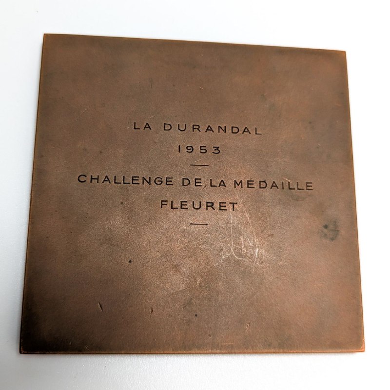 LOTE000341_06-1.jpg Medalla Francesa La Durandal 1953 Firmada R.Delabarre