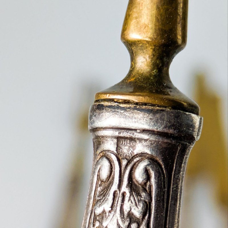 Cubiertos de postre bañados en plata Francia c.1900