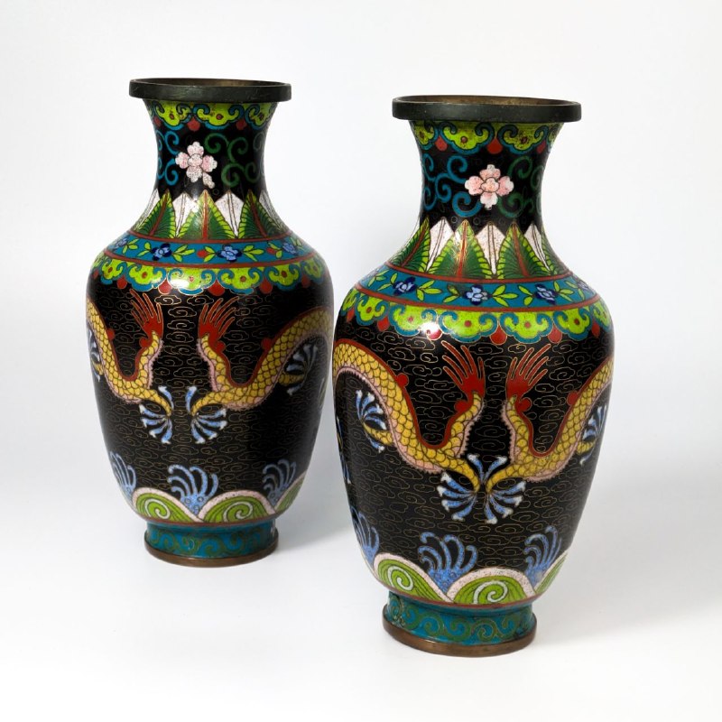 Pareja de Jarrones Chinos Primera República China (1911-1949)