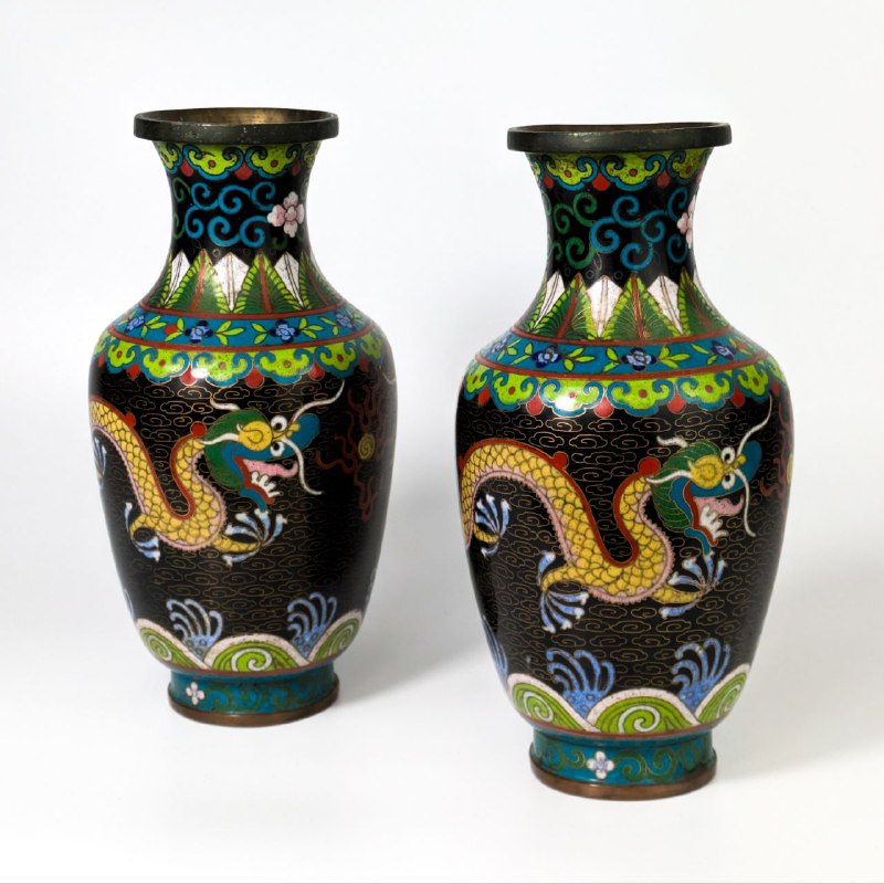 Pareja de Jarrones Chinos Primera República China (1911-1949)