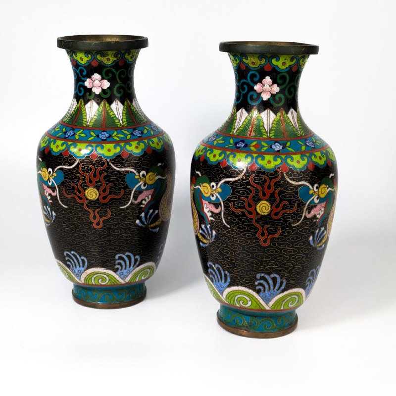 Pareja de Jarrones Chinos Primera República China (1911-1949)