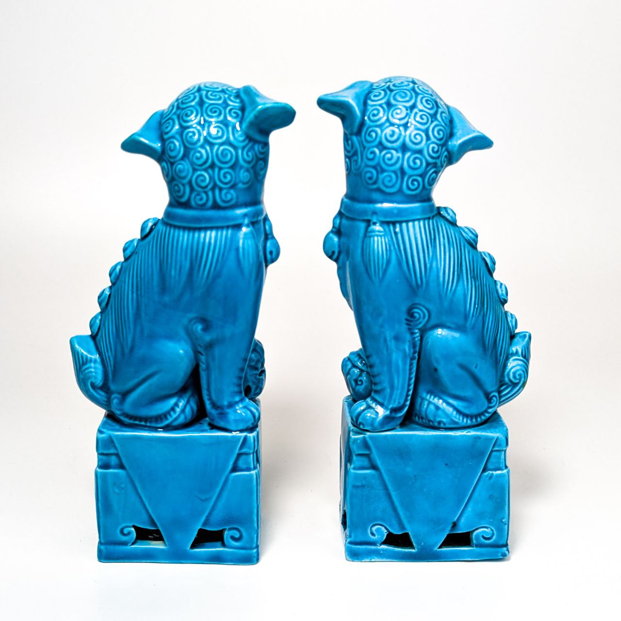 Pareja de Perros Foo Chinos 16cm c.1970