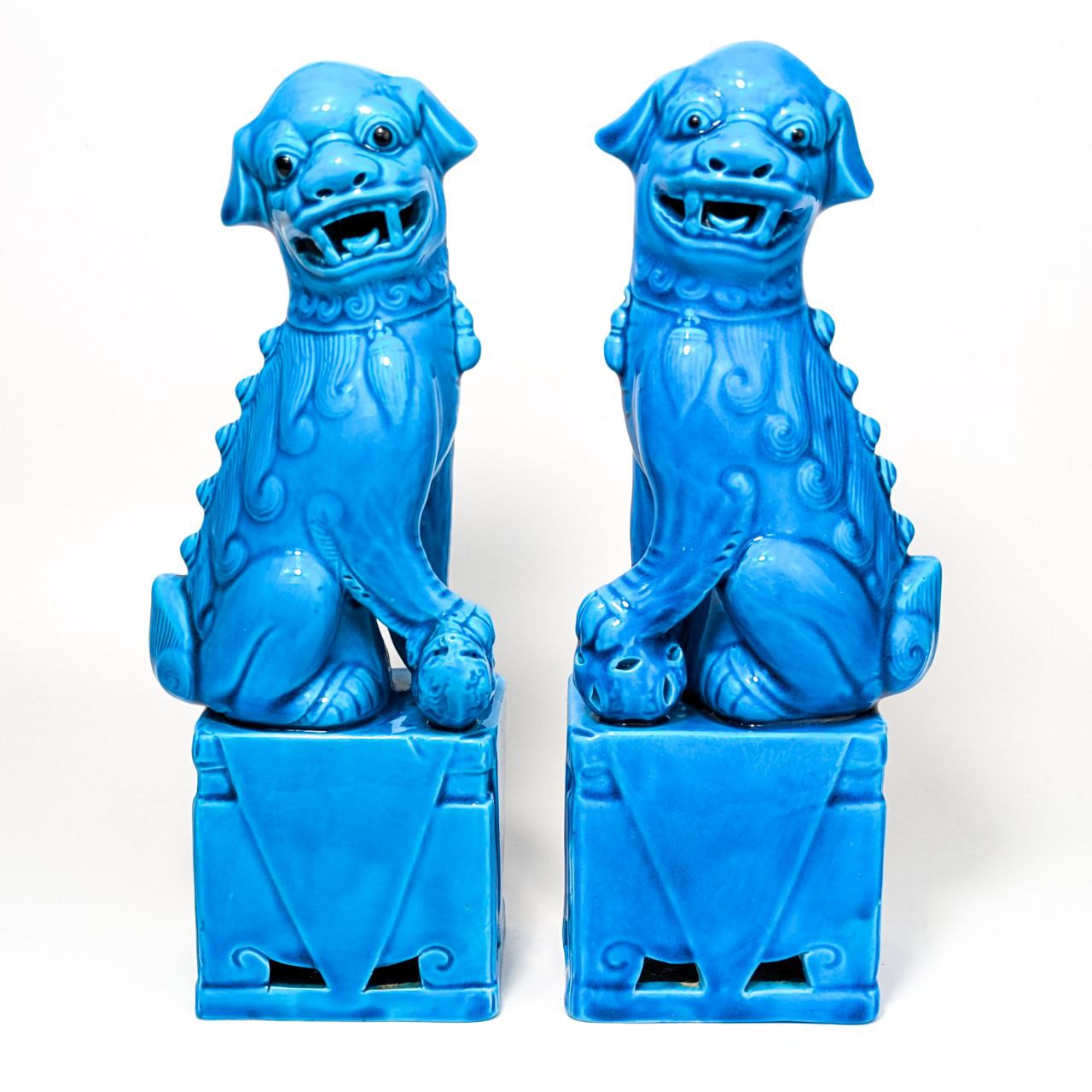 Pareja de Perros Foo Chinos 1970