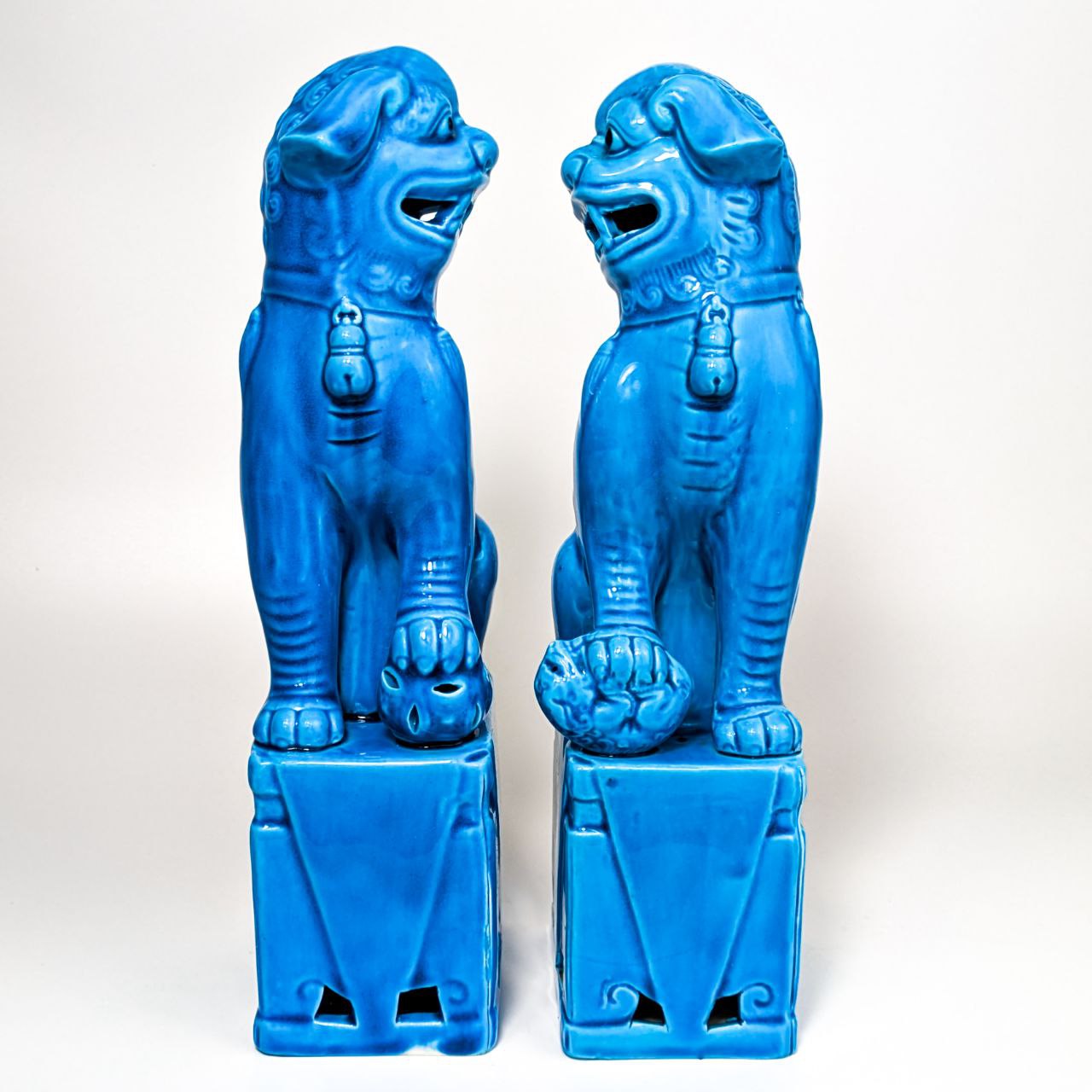 Pareja de Perros Foo Chinos 1970