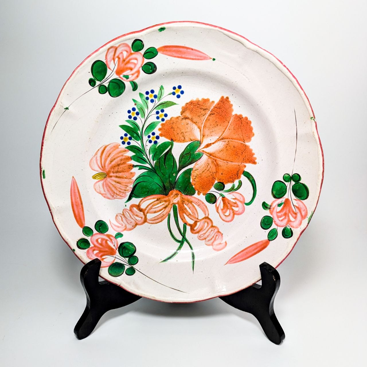 Plato de Cerámica de Les Islettes, Lorena Francia c.1780