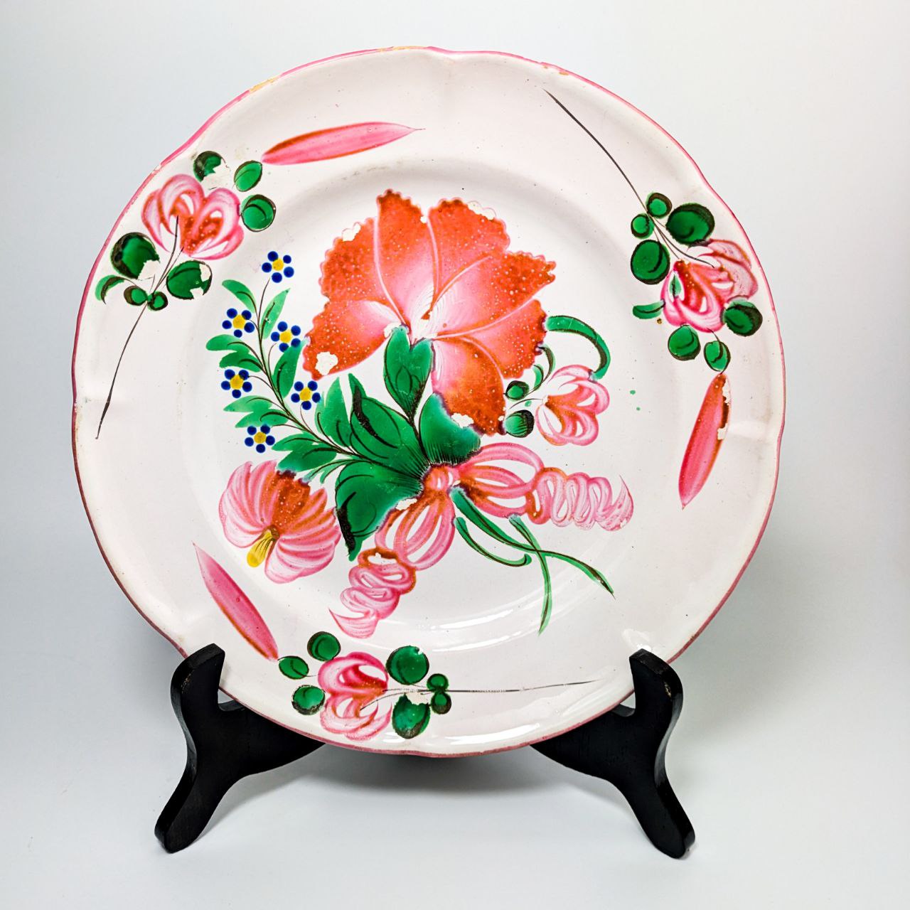 LOTE000358_01-1.jpg Plato de Cerámica de Les Islettes, Lorena Francia c.1780